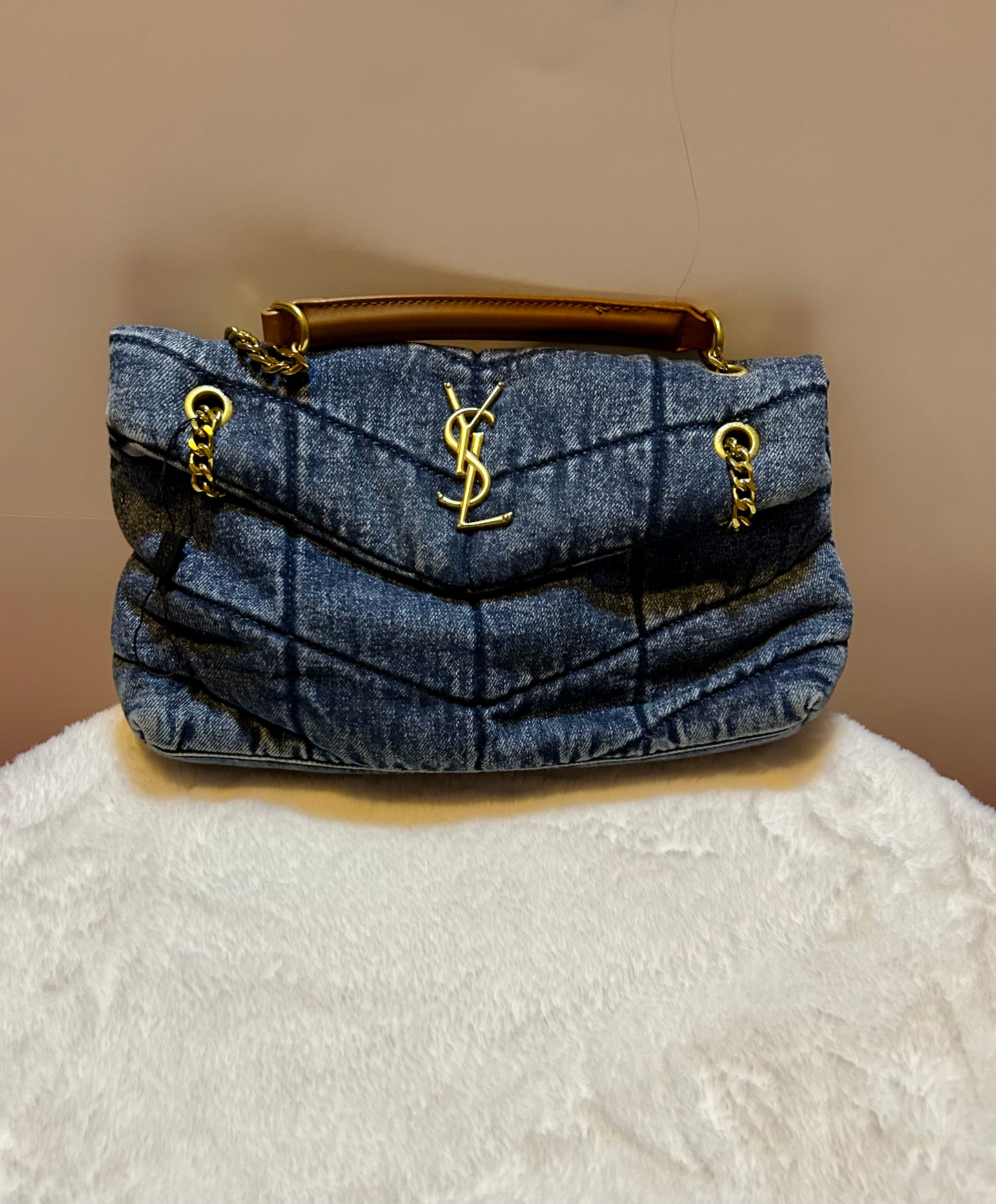 Jean YSL bag with gold chains
