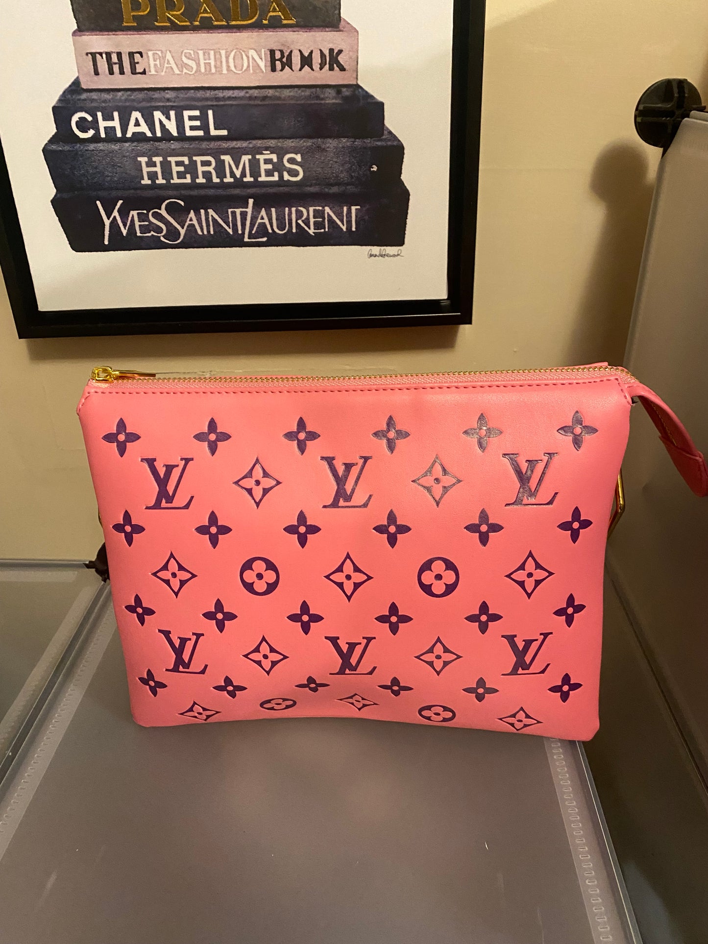 Purple and pink Louis Vuitton bag