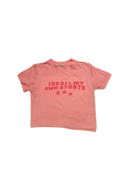 I do my own stunts spandex crop top