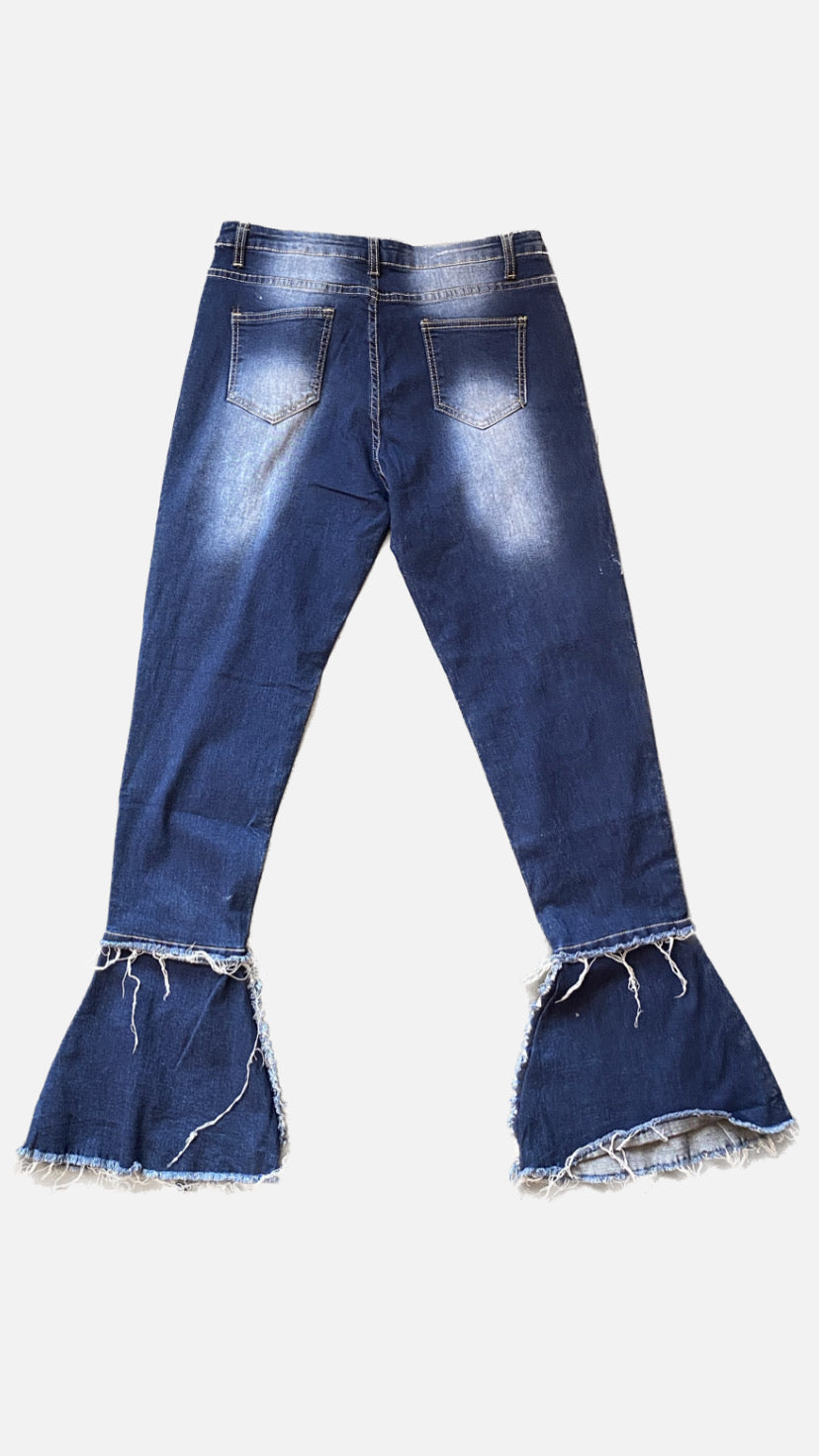 Butterfly Bell Bottom Jeans