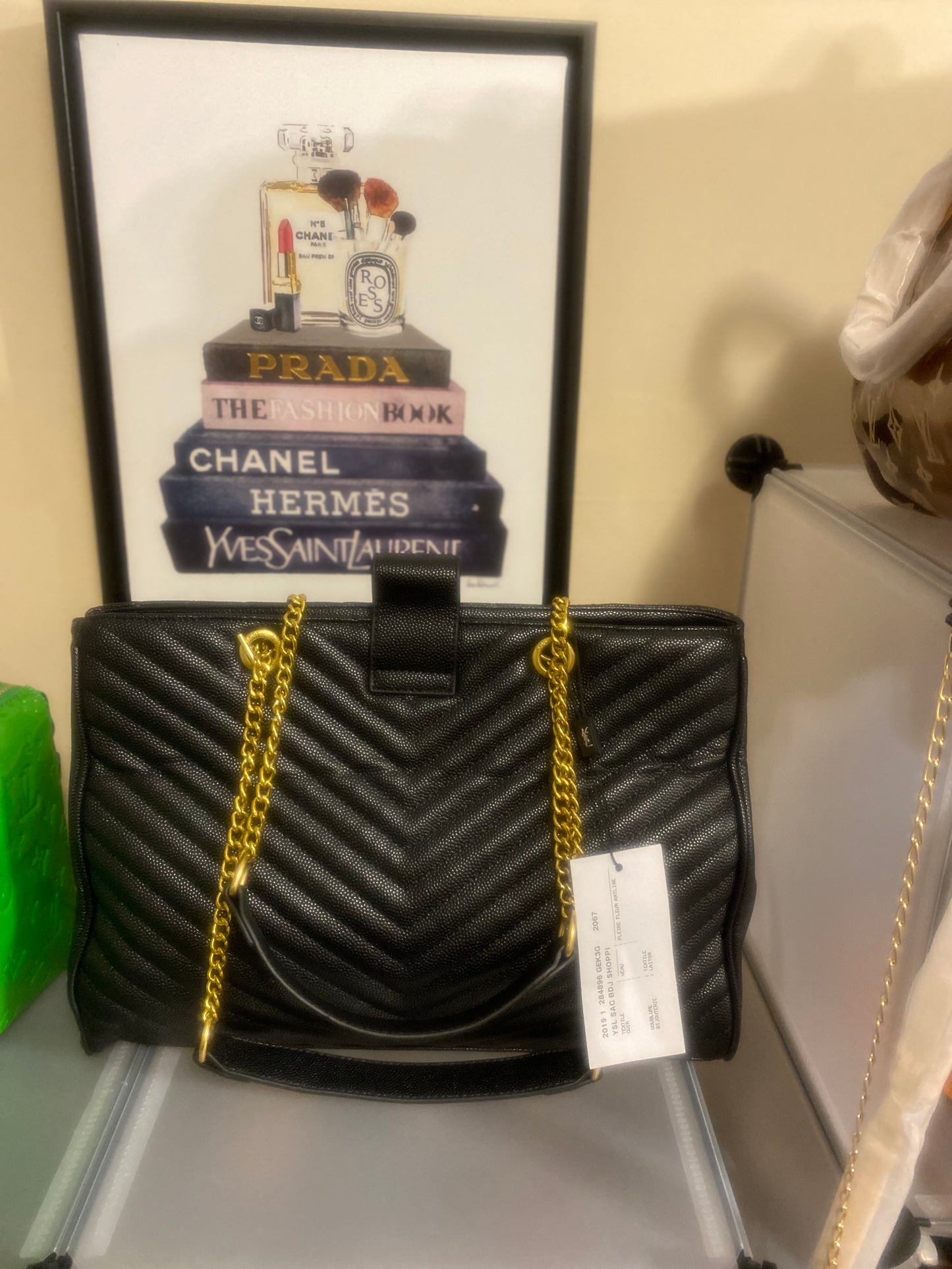 Black YSL Messenger Bag