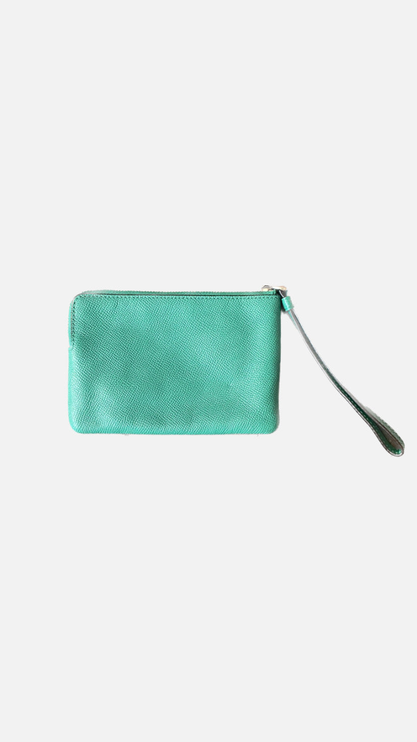 Coach Green Wristlet
