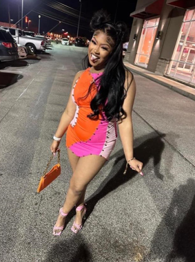 Pink & Orange Dress
