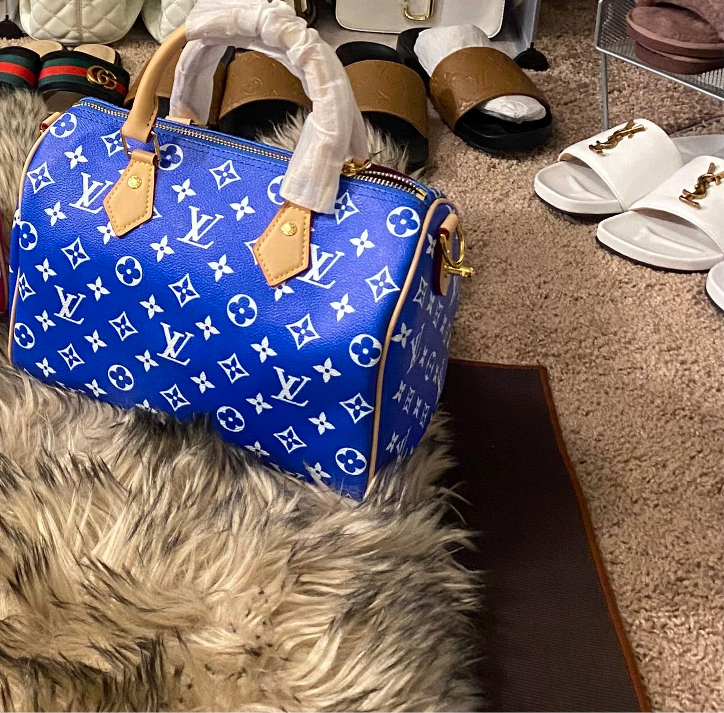 Red and blue Louis Vuitton