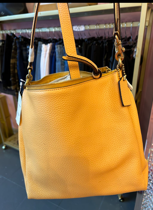 Mustard yellow coach bag