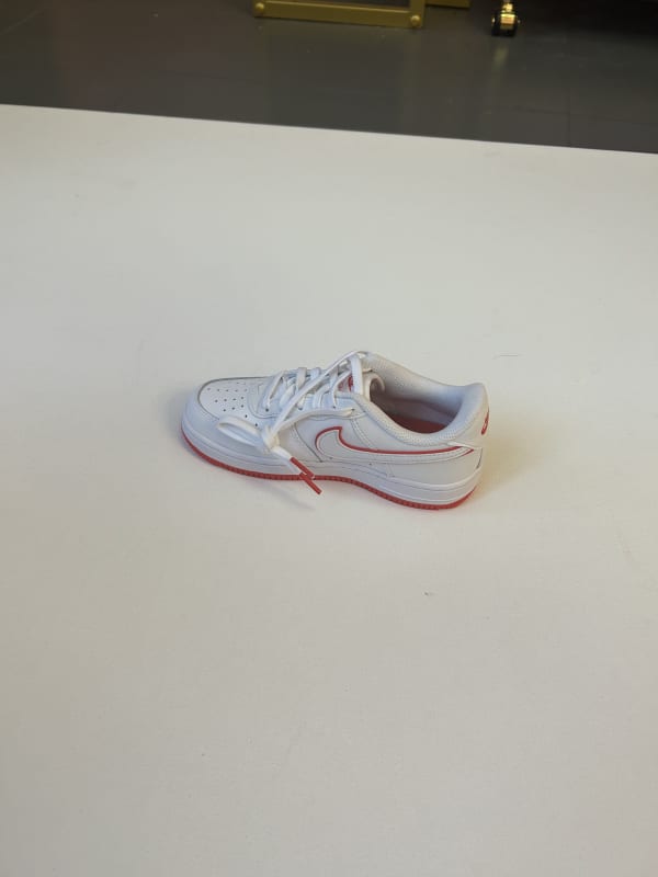 Red and white Nikes for kids