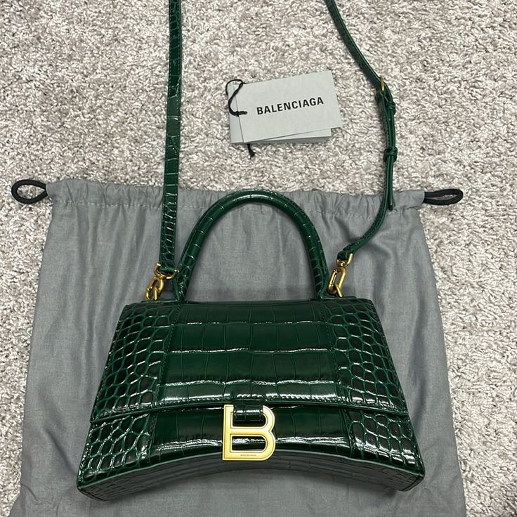 Balenciaga HourGlass Mini "Green"