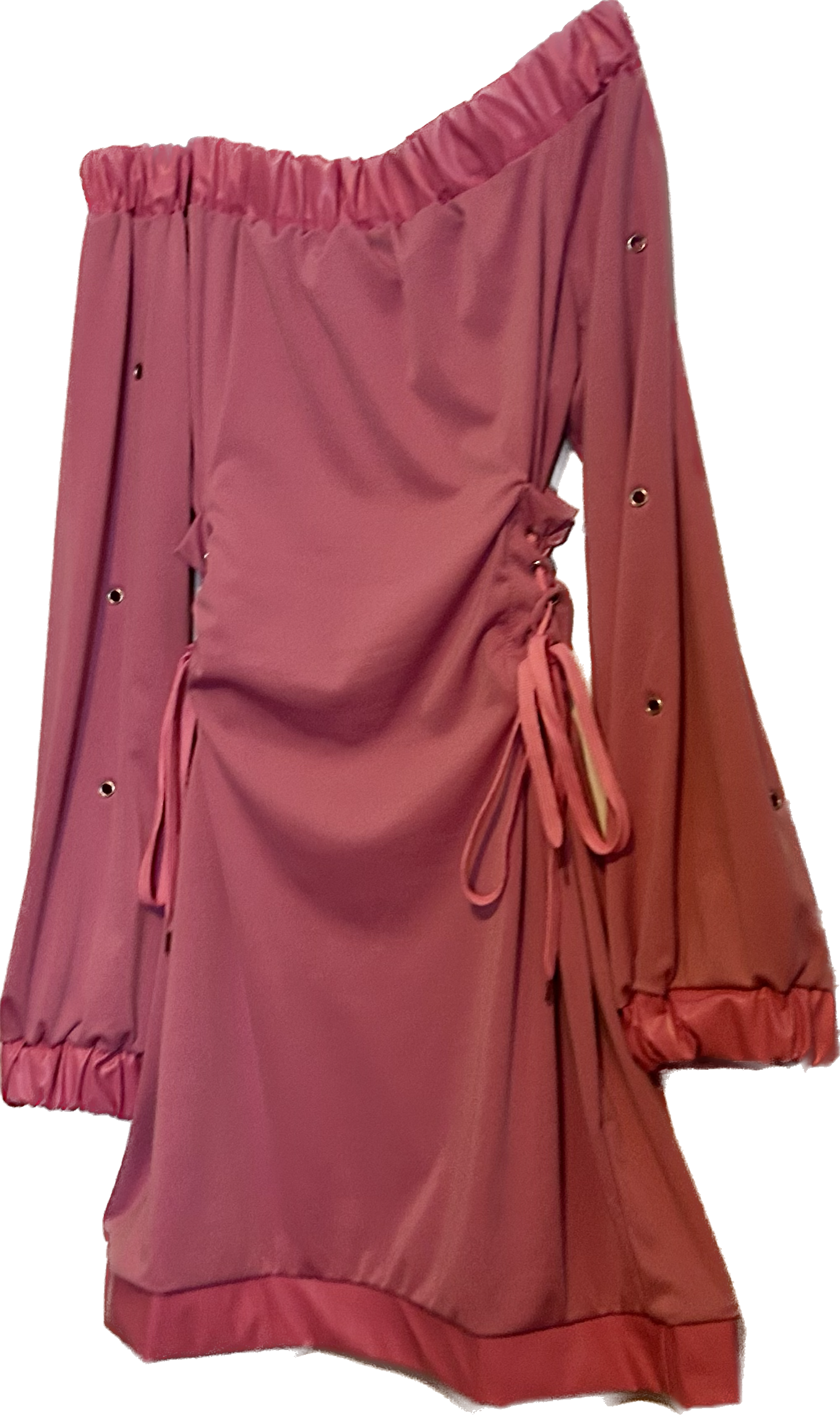 Pink off the shoulder dress