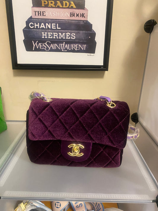Purple small Chanel bag
