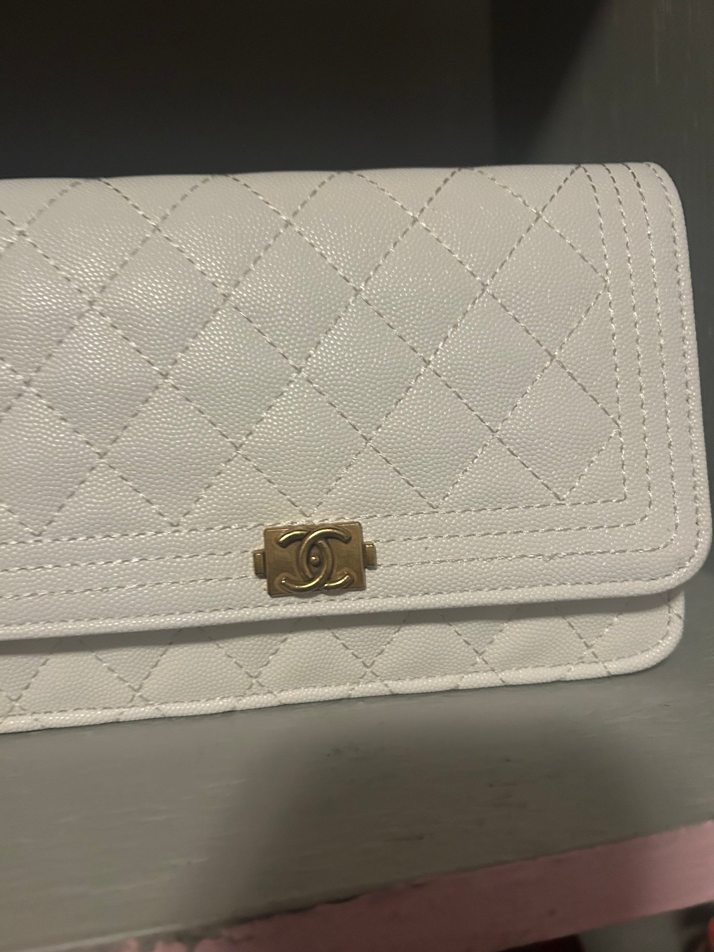 White crossbody Chanel bag