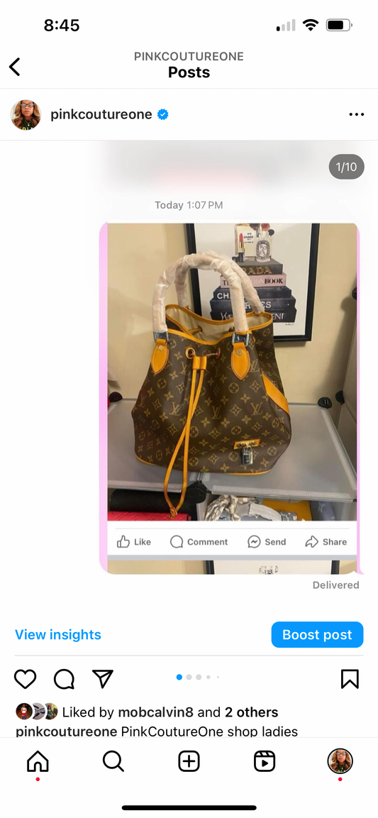 Louis Vuitton bag with the lock on it