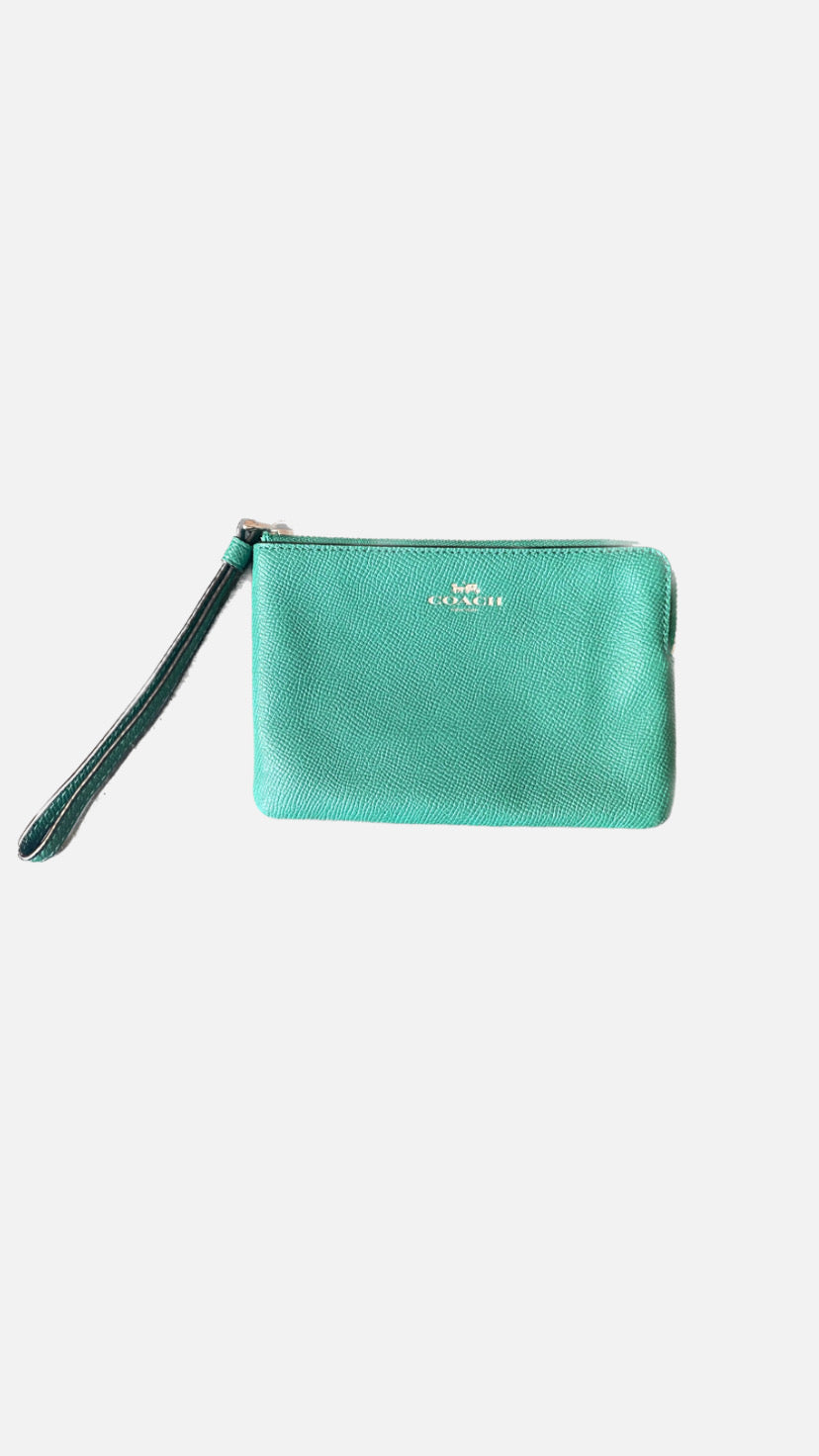 Coach Green Wristlet