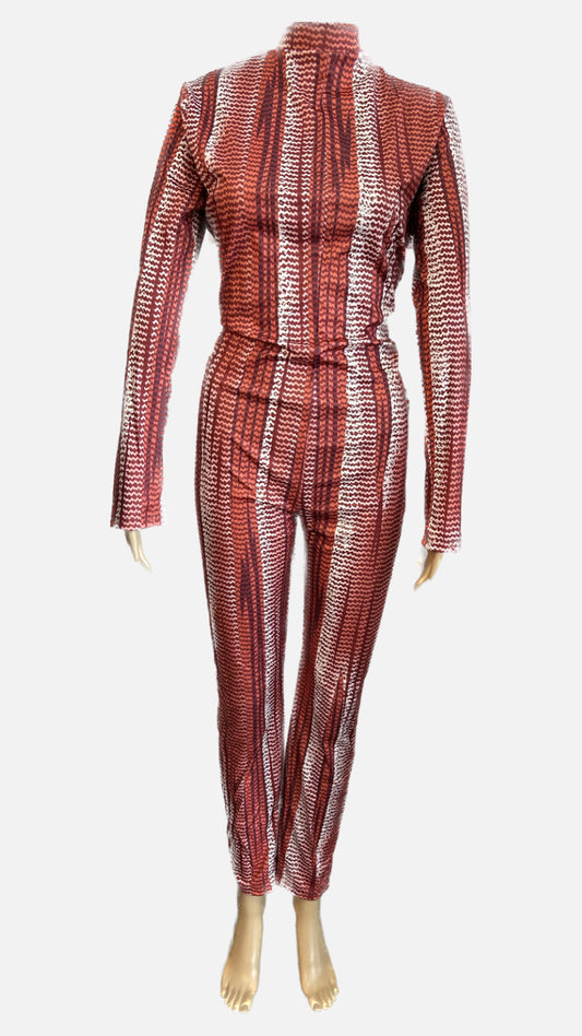 Line Maroon One Piece