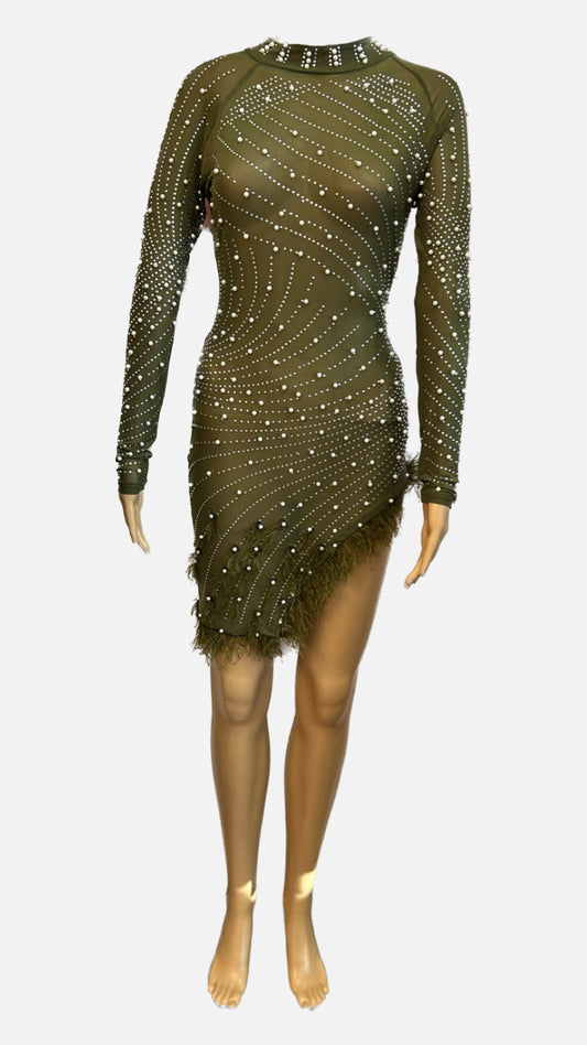 Green Pearl Birthday Dress